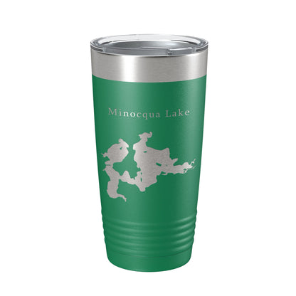 Minocqua Lake Map Tumbler Travel Mug Insulated Laser Engraved Coffee Cup Wisconsin 20 oz-9