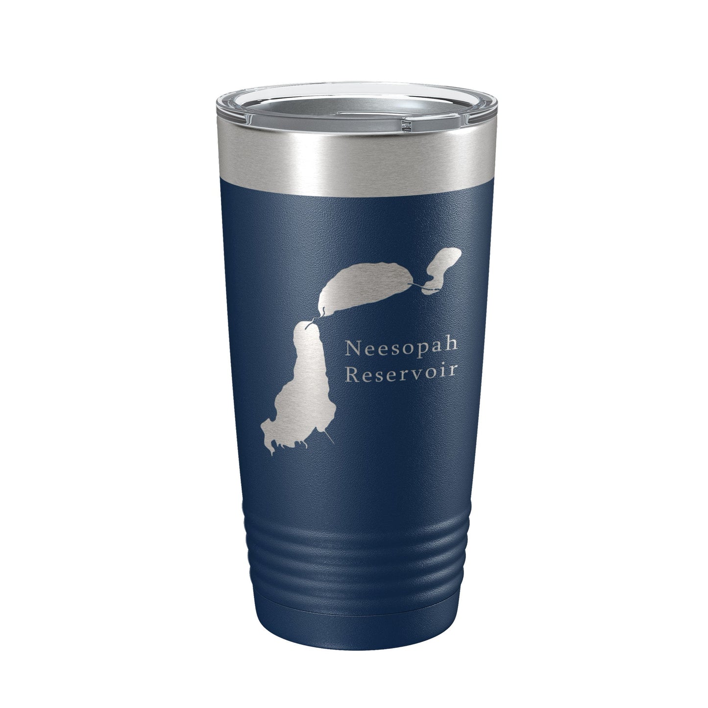 Neesopah Reservoir Tumbler Lake Map Travel Mug Insulated Laser Engraved Coffee Cup Colorado 20 oz-2