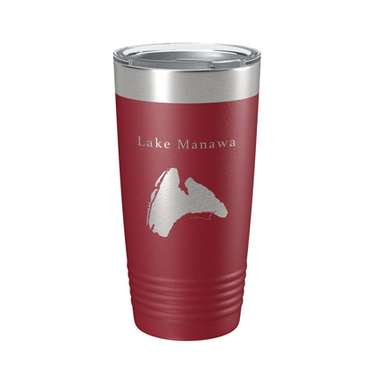 Lake Manawa Map Tumbler Travel Mug Insulated Laser Engraved Coffee Cup Iowa 20 oz-18
