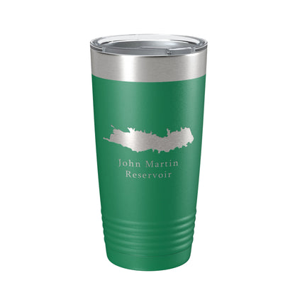 John Martin Reservoir Tumbler Lake Map Travel Mug Insulated Laser Engraved Coffee Cup Colorado 20 oz-9