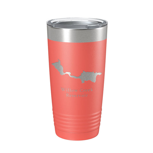 Willow Creek Reservoir Arapaho Tumbler Lake Map Travel Mug Insulated Laser Engraved Coffee Cup Colorado 20 oz-20
