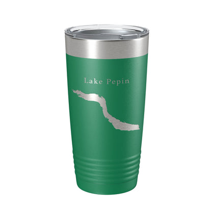 Lake Pepin Map Tumbler Travel Mug Insulated Laser Engraved Coffee Cup Minnesota Wisconsin 20 oz-9
