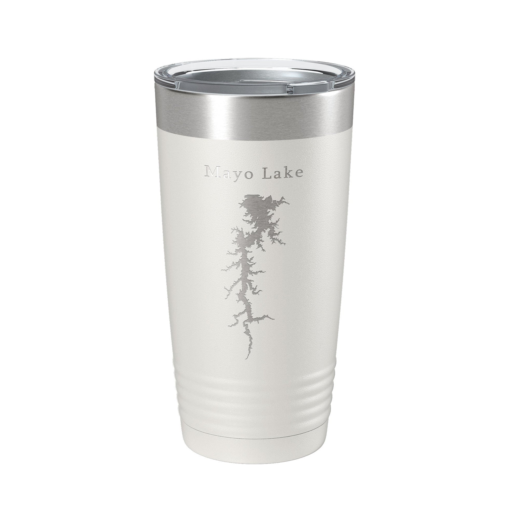 Mayo Lake Map Tumbler Travel Mug Insulated Laser Engraved Coffee Cup North Carolina 20 oz-1