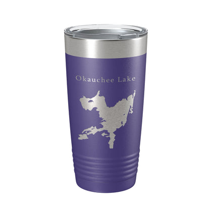 Okauchee Lake Map Tumbler Travel Mug Insulated Laser Engraved Coffee Cup Wisconsin 20 oz-15