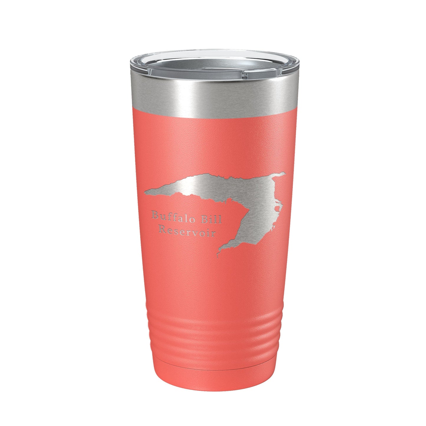 Buffalo Bill Reservoir Tumbler Lake Map Travel Mug Insulated Laser Engraved Coffee Cup Wyoming 20 oz-20