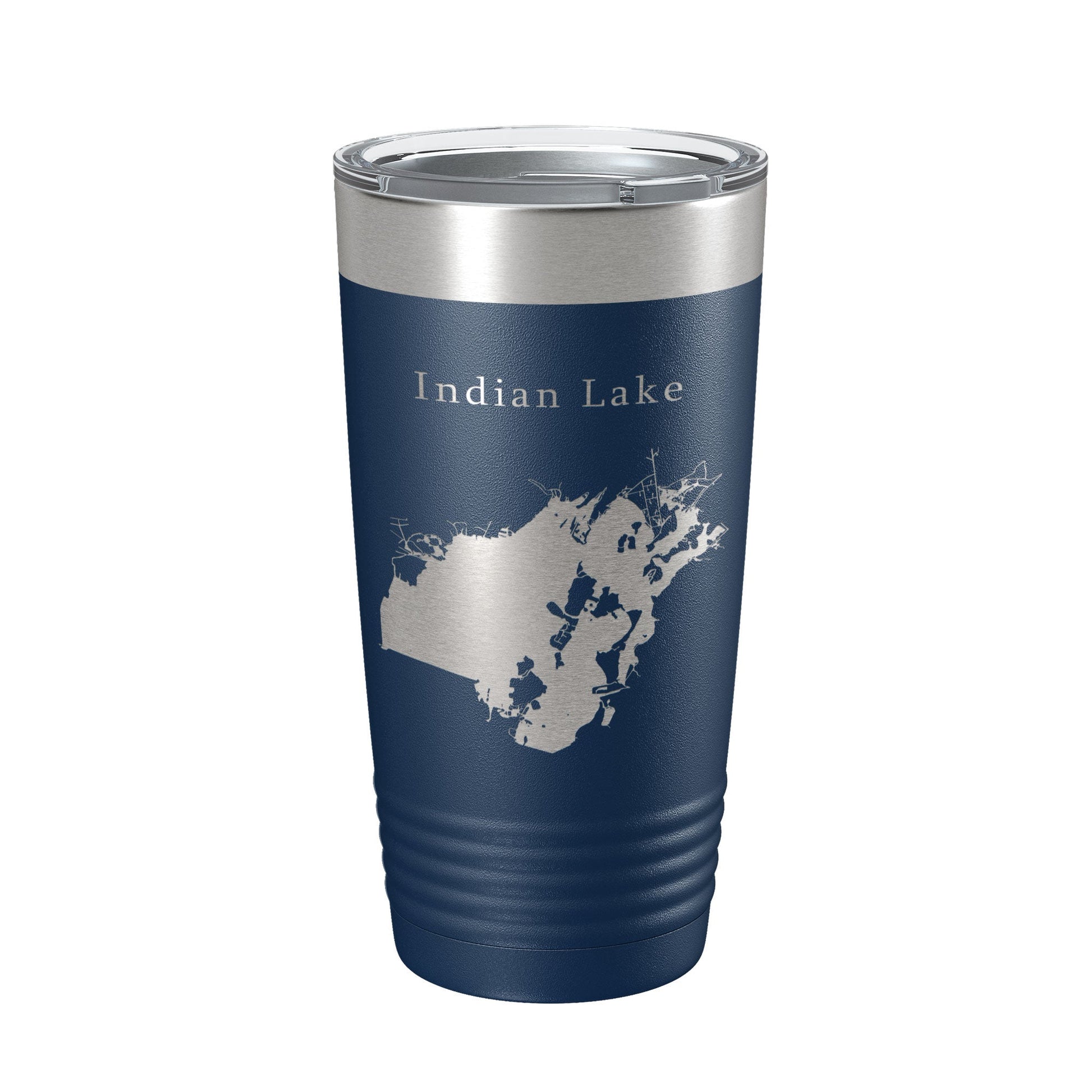 Indian Lake Map Tumbler Travel Mug Insulated Laser Engraved Coffee Cup Ohio 20 oz-2