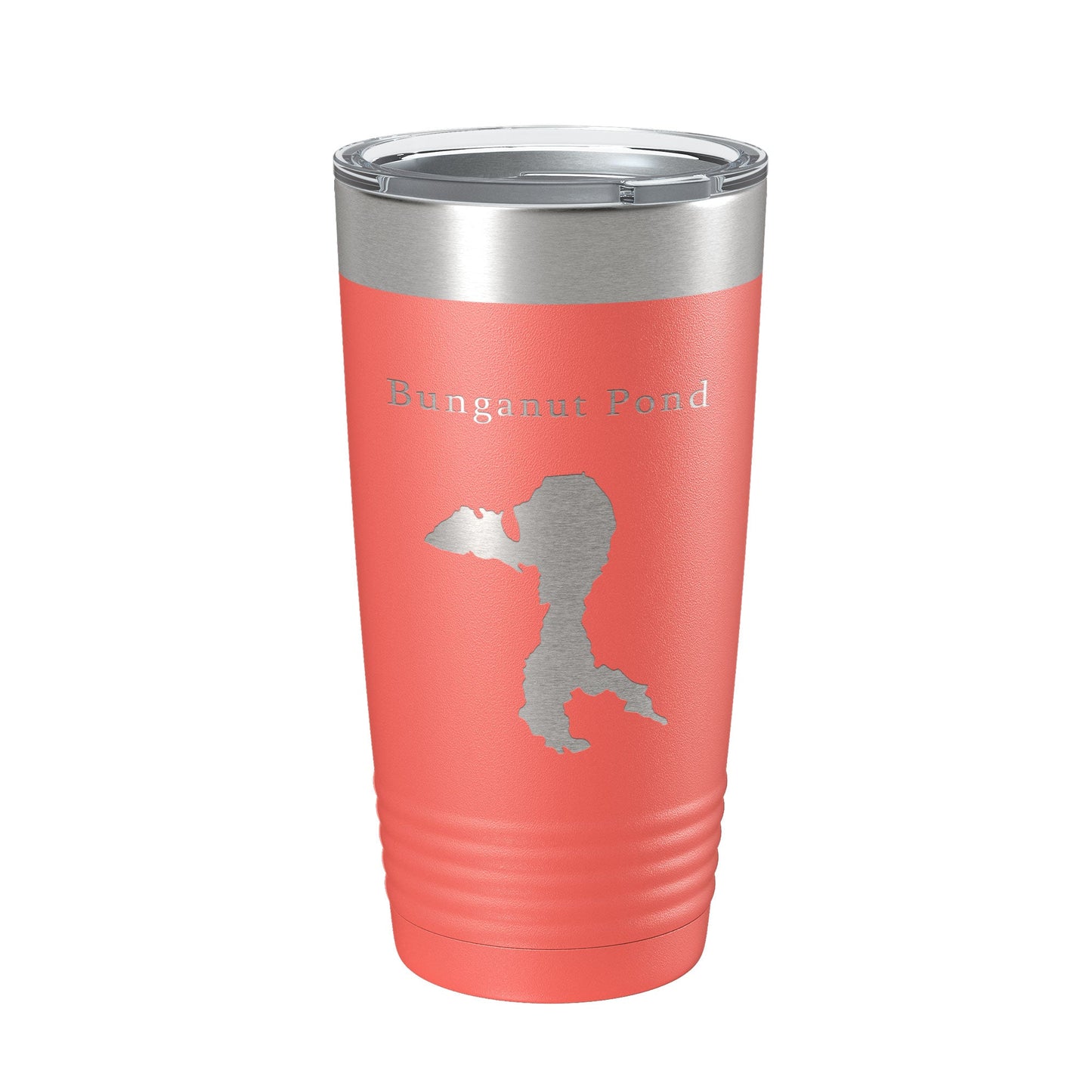 Bunganut Pond Tumbler Lake Map Travel Mug Insulated Laser Engraved Coffee Cup Maine 20 oz-20