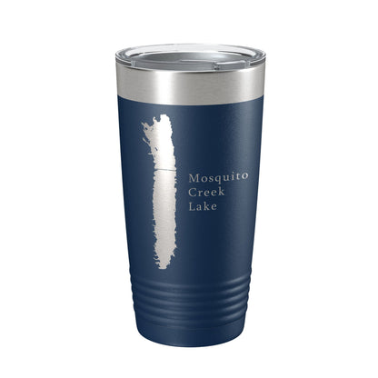 Mosquito Creek Lake Map Tumbler Travel Mug Insulated Laser Engraved Coffee Cup Ohio 20 oz-8
