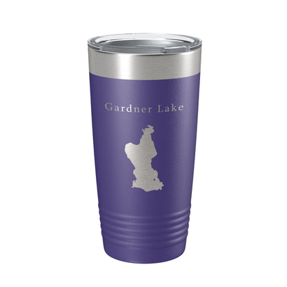 Gardner Lake Map Tumbler Travel Mug Insulated Laser Engraved Coffee Cup Connecticut 20 oz-15