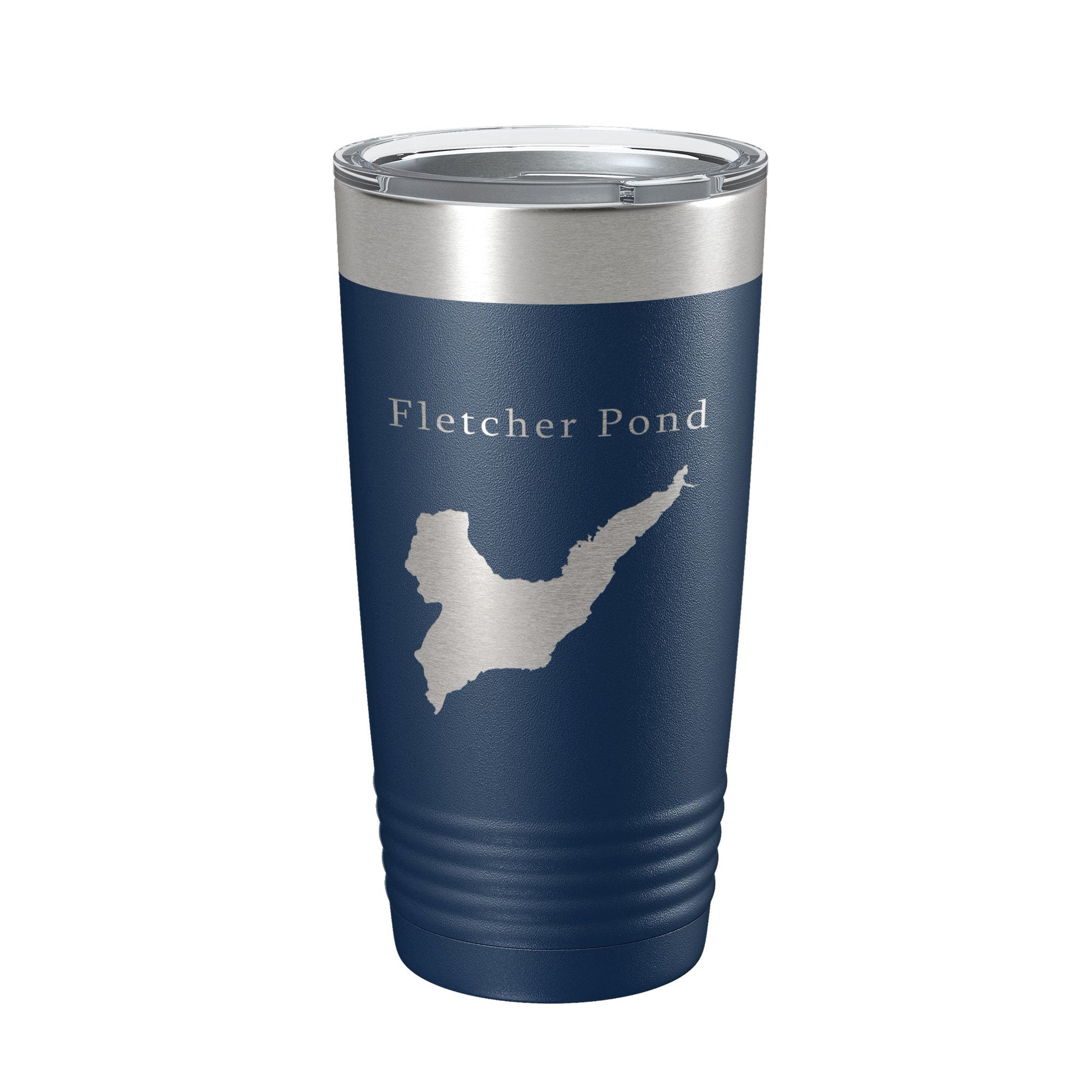 Fletcher Pond Tumbler Lake Map Travel Mug Insulated Laser Engraved Coffee Cup Michigan 20 oz-2