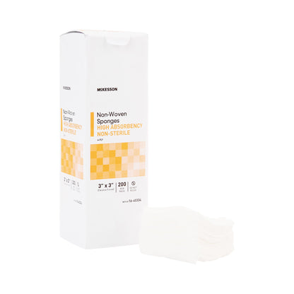 Nonwoven Sponge McKesson 3 X 3 Inch 4-Ply NonSterile 200 per Pack