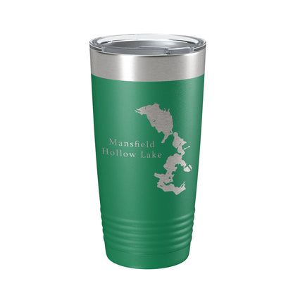 Mansfield Hollow Lake Map Tumbler Travel Mug Insulated Laser Engraved Coffee Cup Connecticut 20 oz-9