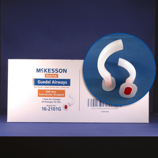 Guedel Oropharyngeal Airway McKesson Black 60 mm Length Size 6 NonSterile Pediatric