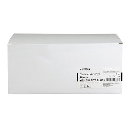 Guedel Oropharyngeal Airway McKesson Yellow 90 mm Length Size 9 NonSterile Adult