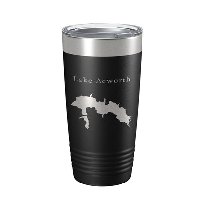 Lake Acworth Map Tumbler Travel Mug Insulated Laser Engraved Coffee Cup Georgia 20 oz-0