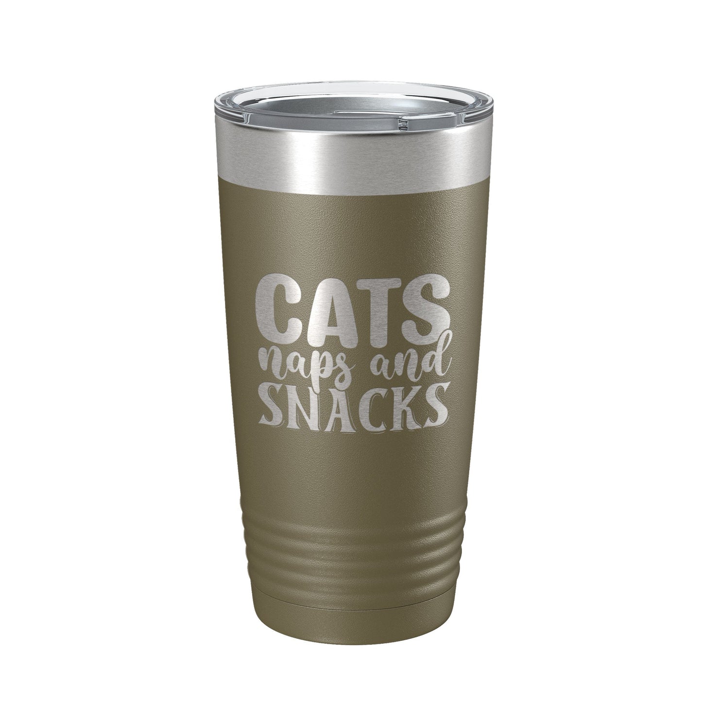 Cats Naps And Snacks Tumbler Travel Mug Funny Cat Lover Gift Insulated Laser Engraved Coffee Cup 20 oz-21
