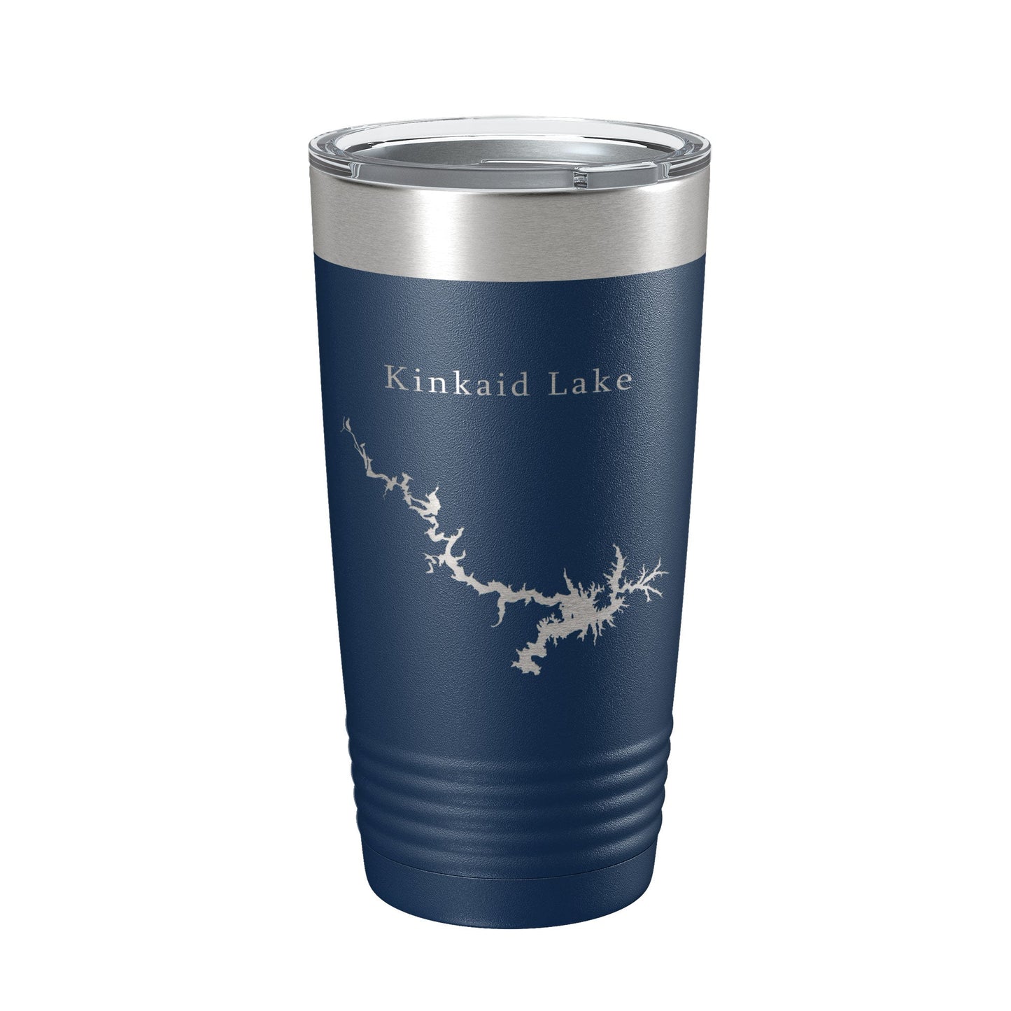 Kinkaid Lake Map Tumbler Travel Mug Insulated Laser Engraved Coffee Cup Illinois 20 oz-2