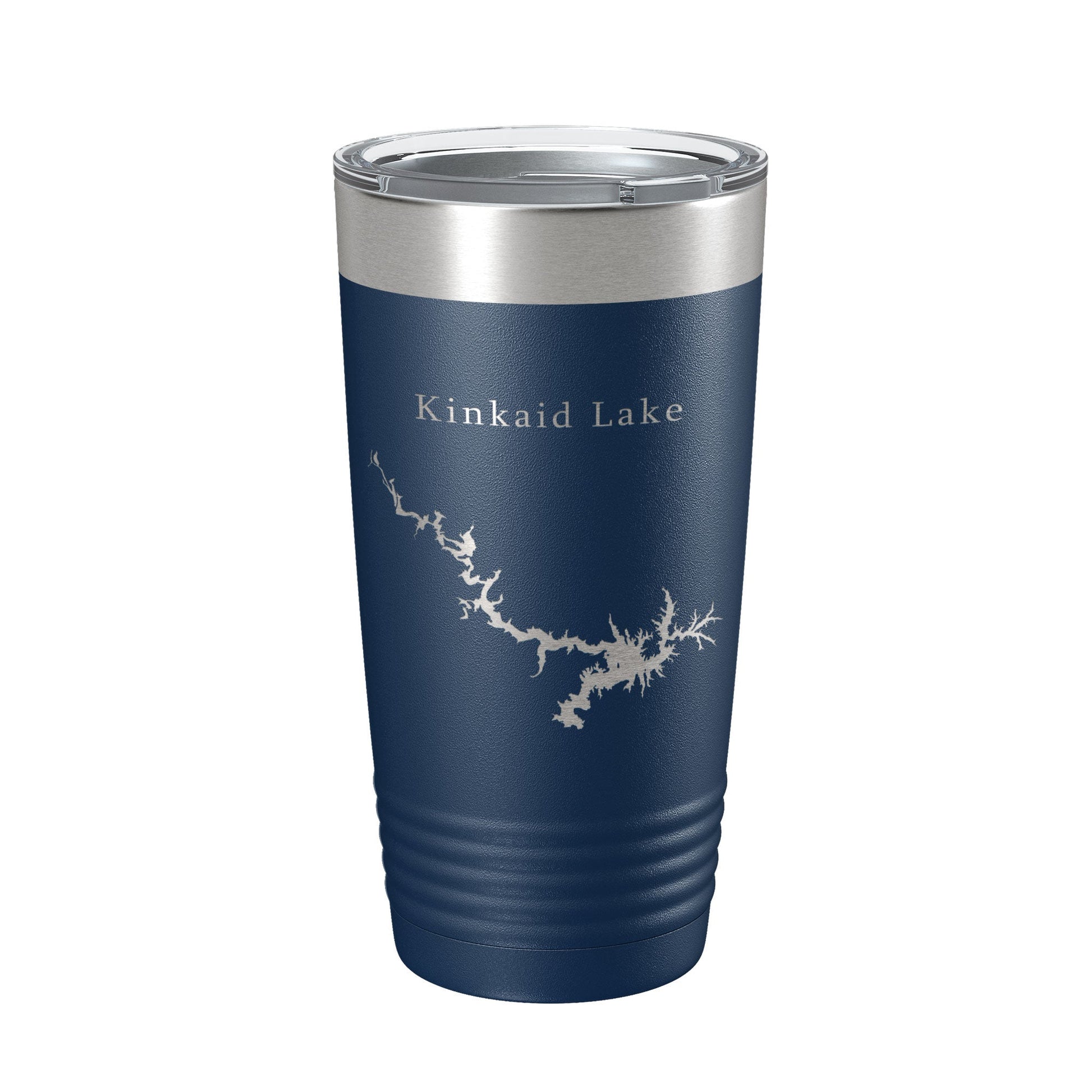 Kinkaid Lake Map Tumbler Travel Mug Insulated Laser Engraved Coffee Cup Illinois 20 oz-2