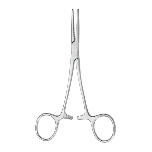 Mosquito Forceps McKesson Argent™ Halsted 5 Inch Length OR / Surgical Grade German Stainless Steel NonSterile Locking Finger Ring Handle Straight Serrated Tips
