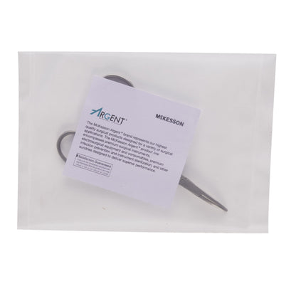 Mosquito Forceps McKesson Argent™ Halsted 5 Inch Length OR / Surgical Grade German Stainless Steel NonSterile Locking Finger Ring Handle Curved Serrated Tips