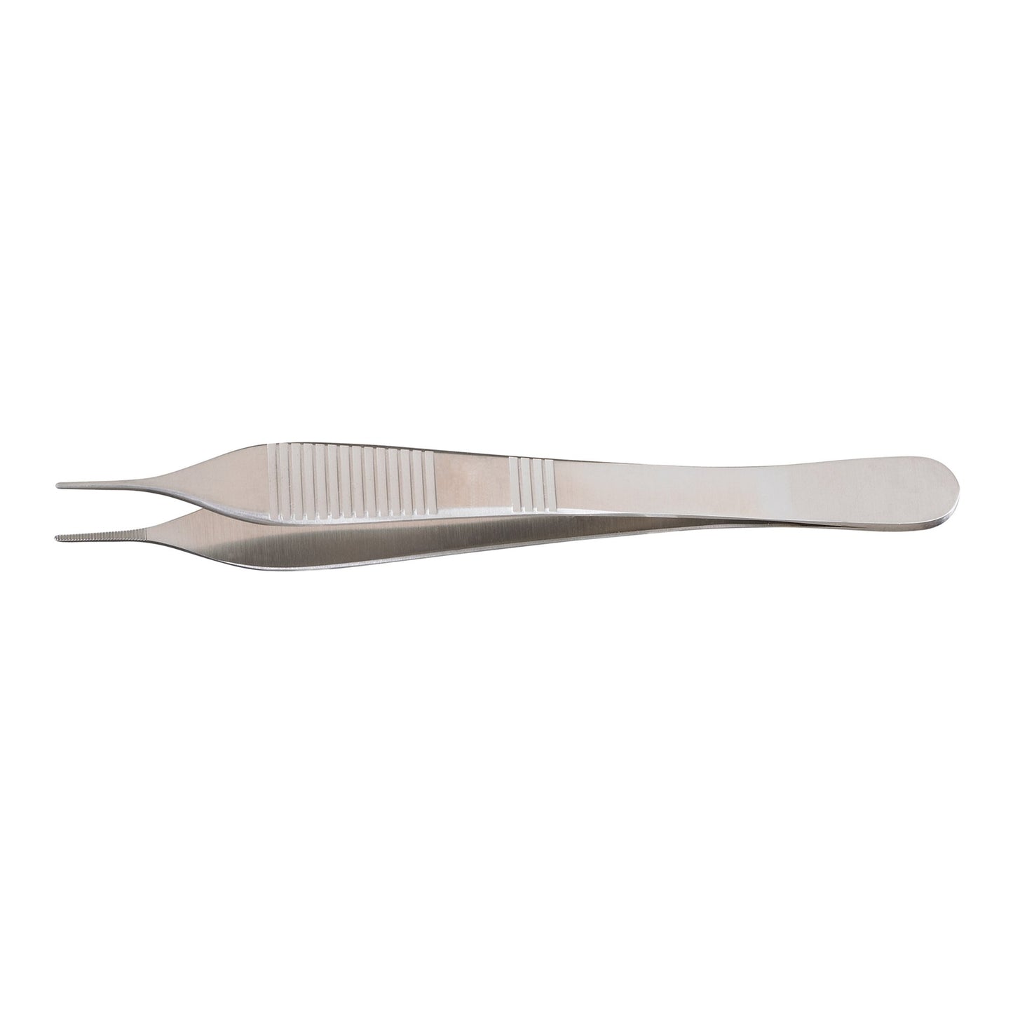 Dressing Forceps McKesson Argent™ Adson 4-3/4 Inch Length OR / Surgical Grade German Stainless Steel NonSterile NonLocking Thumb Handle Straight Delicate, Serrated Tips