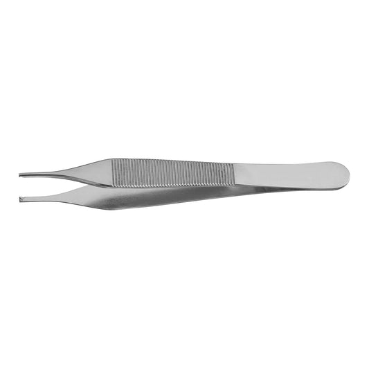 Tissue Forceps McKesson Argent™ Adson 4-3/4 Inch Length OR / Surgical Grade German Stainless Steel NonSterile NonLocking Thumb Handle Straight 1 X 2 Teeth