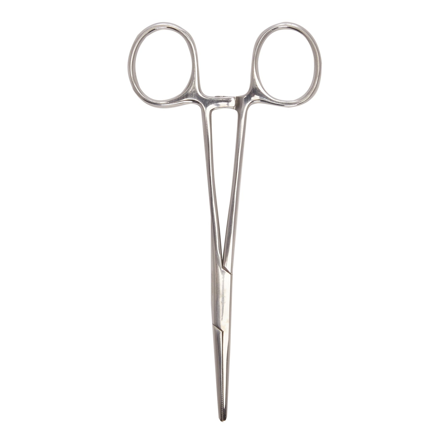 Hemostatic Forceps McKesson Kelly 5-1/2 Inch Length Floor / Office Grade Pakistani Stainless Steel NonSterile Locking Finger Ring Handle Straight Serrated Tips