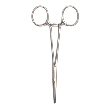 Hemostatic Forceps McKesson Kelly 5-1/2 Inch Length Floor / Office Grade Pakistani Stainless Steel NonSterile Locking Finger Ring Handle Straight Serrated Tips