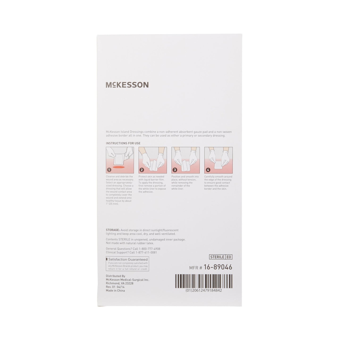 Island Dressing McKesson 4 X 6 Inch Rectangle Sterile