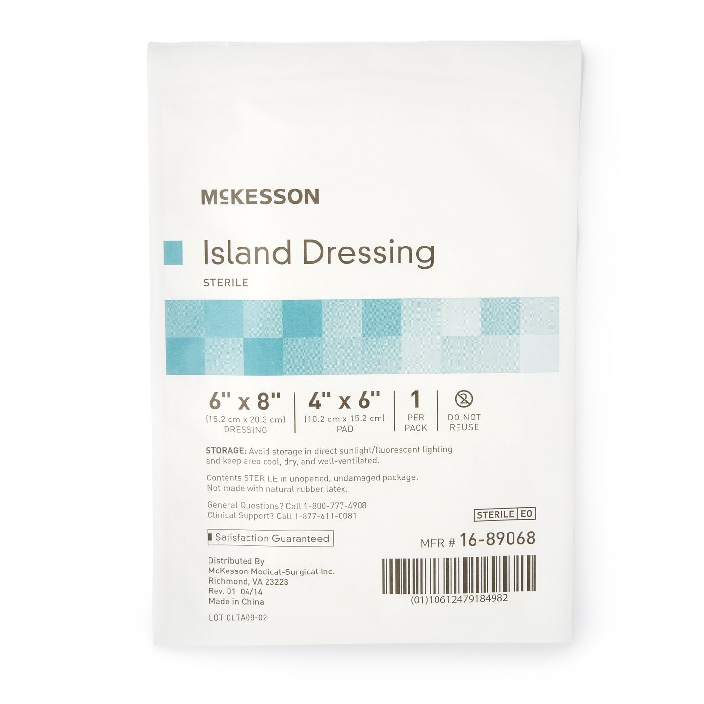 Island Dressing McKesson 6 X 8 Inch Rectangle Sterile