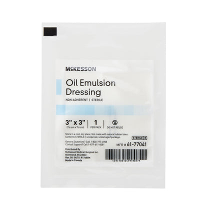 Oil Emulsion Impregnated Dressing McKesson Square 3 X 3 Inch Sterile