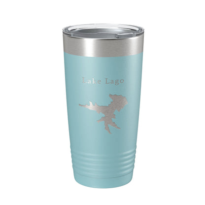 Lake Lago Map Tumbler Travel Mug Insulated Laser Engraved Coffee Cup Hot Springs Village Arkansas 20 oz-13