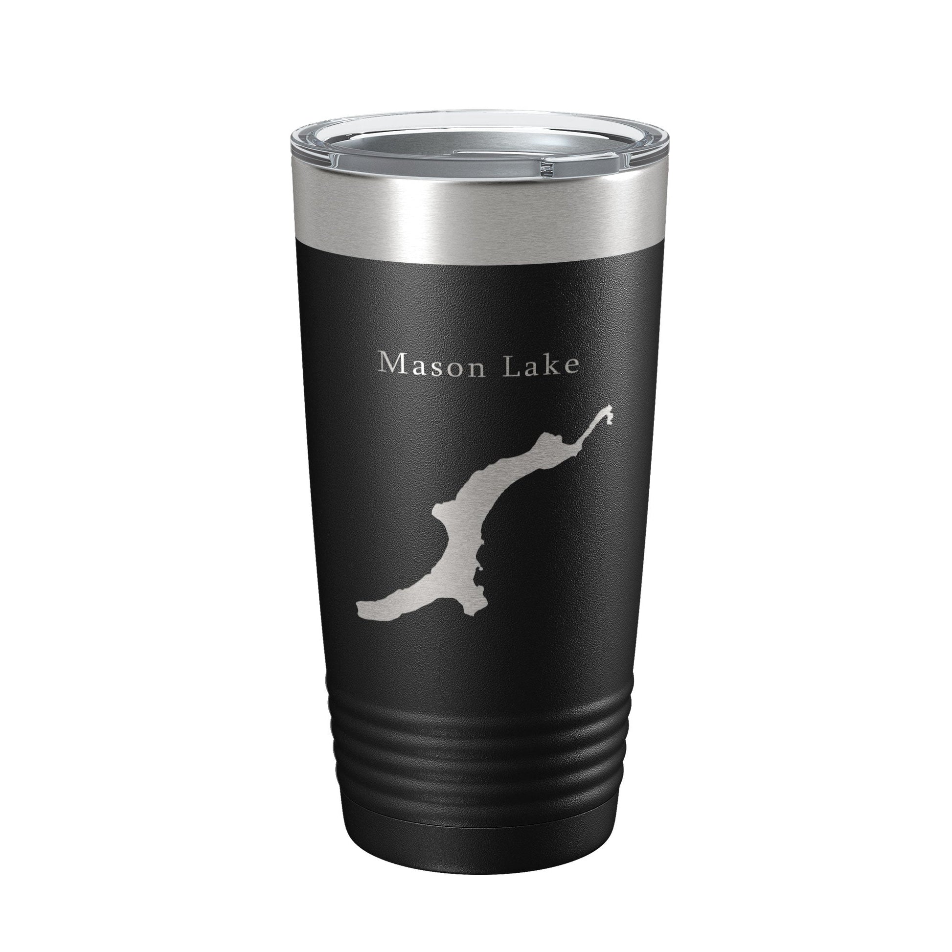 Mason Lake Map Tumbler Travel Mug Insulated Laser Engraved Coffee Cup Washington 20 oz-5