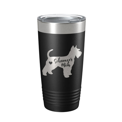 Schnauzer Mom Tumbler Dog Travel Mug Gift Insulated Laser Engraved Coffee Cup 20 oz-5