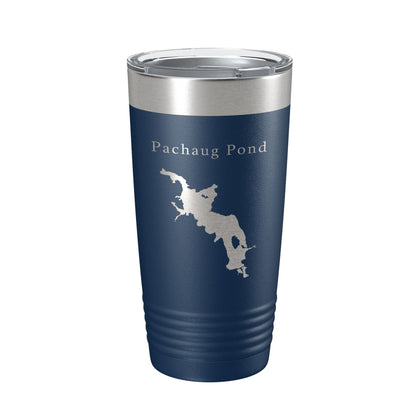 Pachaug Pond Tumbler Lake Map Travel Mug Insulated Laser Engraved Coffee Cup Connecticut 20 oz-2