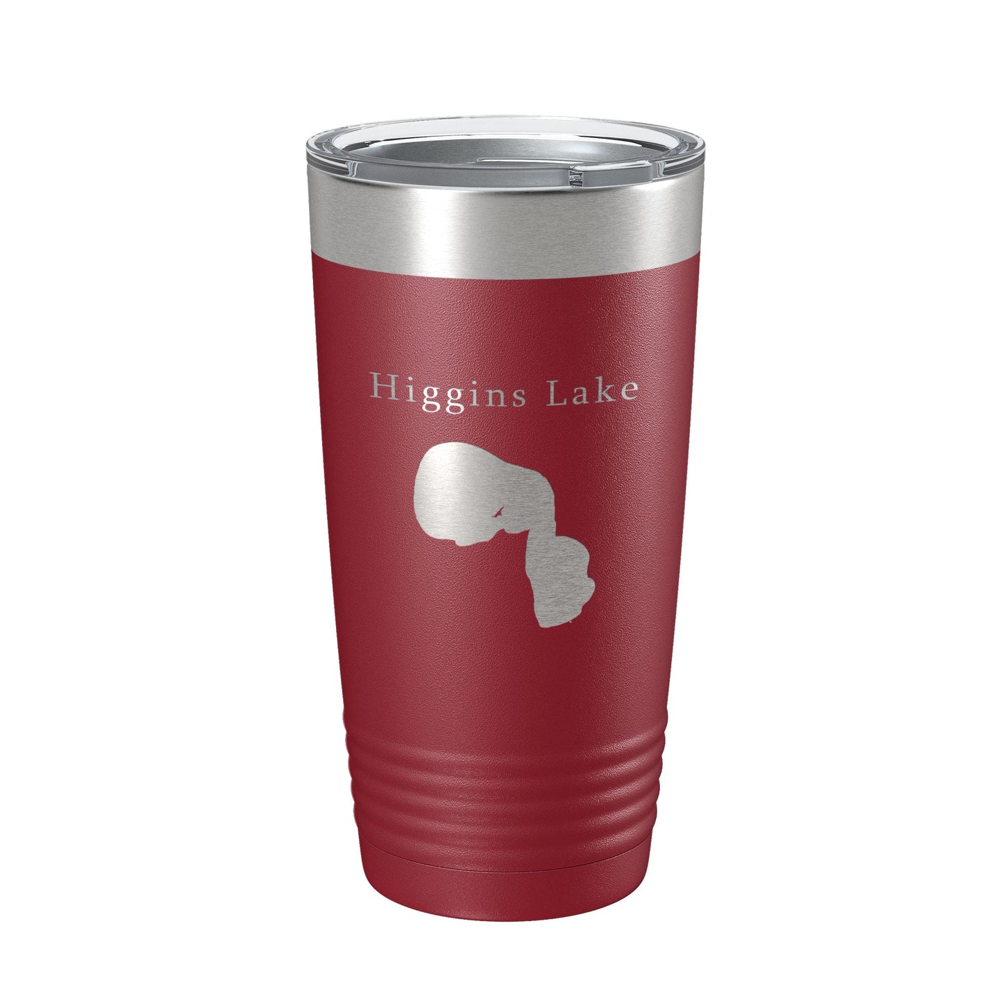 Higgins Lake Map Tumbler Travel Mug Insulated Laser Engraved Coffee Cup Michigan 20 oz-18