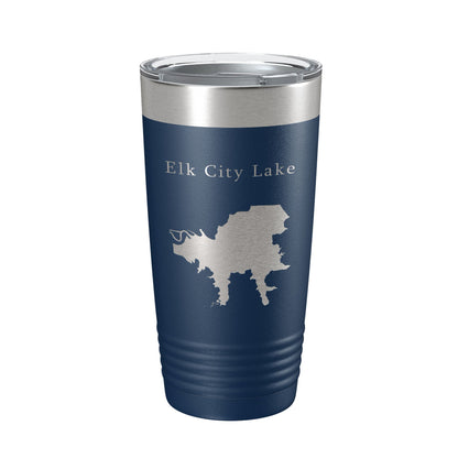 Elk City Lake Map Tumbler Travel Mug Insulated Laser Engraved Coffee Cup Kansas 20 oz-8