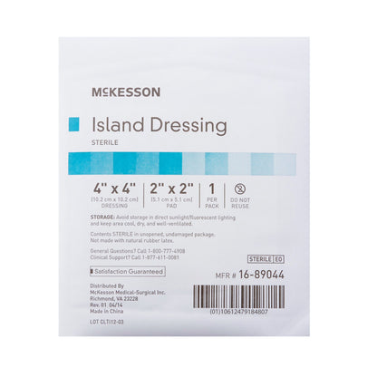 Island Dressing McKesson 4 X 4 Inch Square Sterile