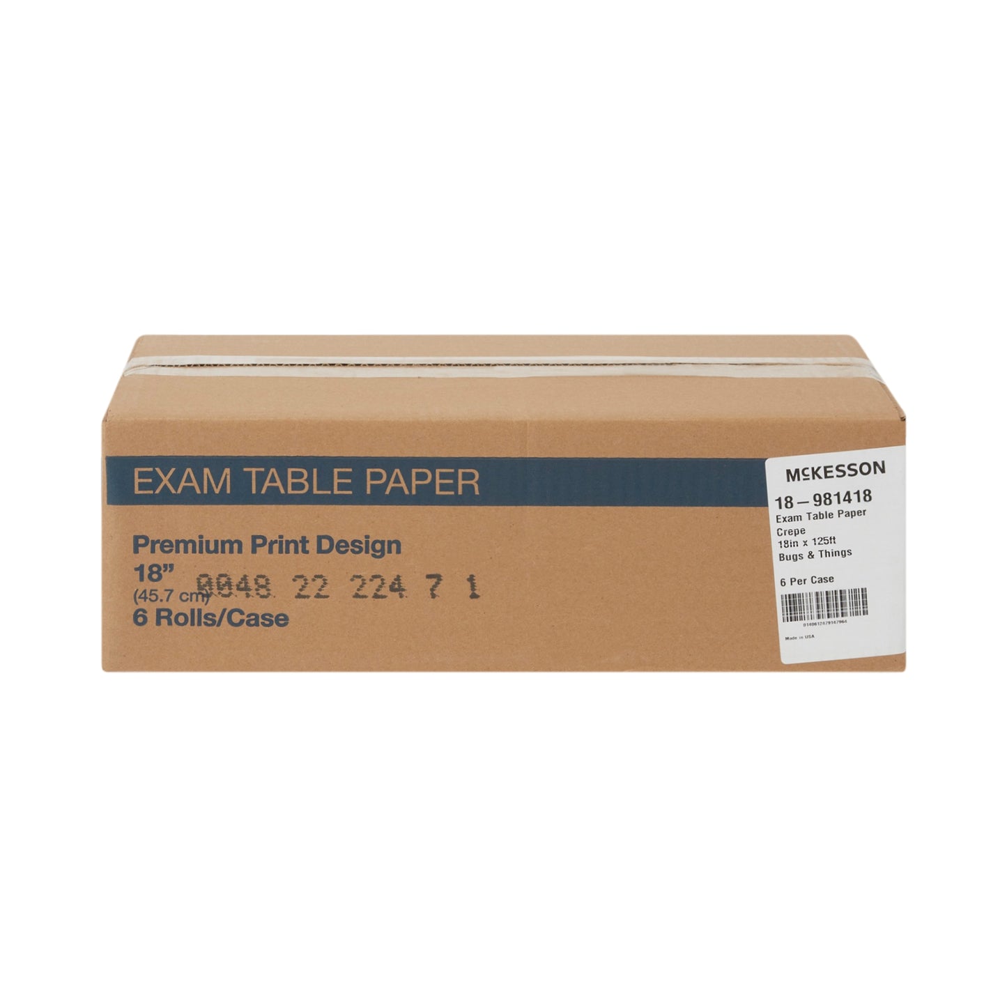 Table Paper McKesson 18 Inch Width 125 Foot Length Print (Bugs and Things) Crepe