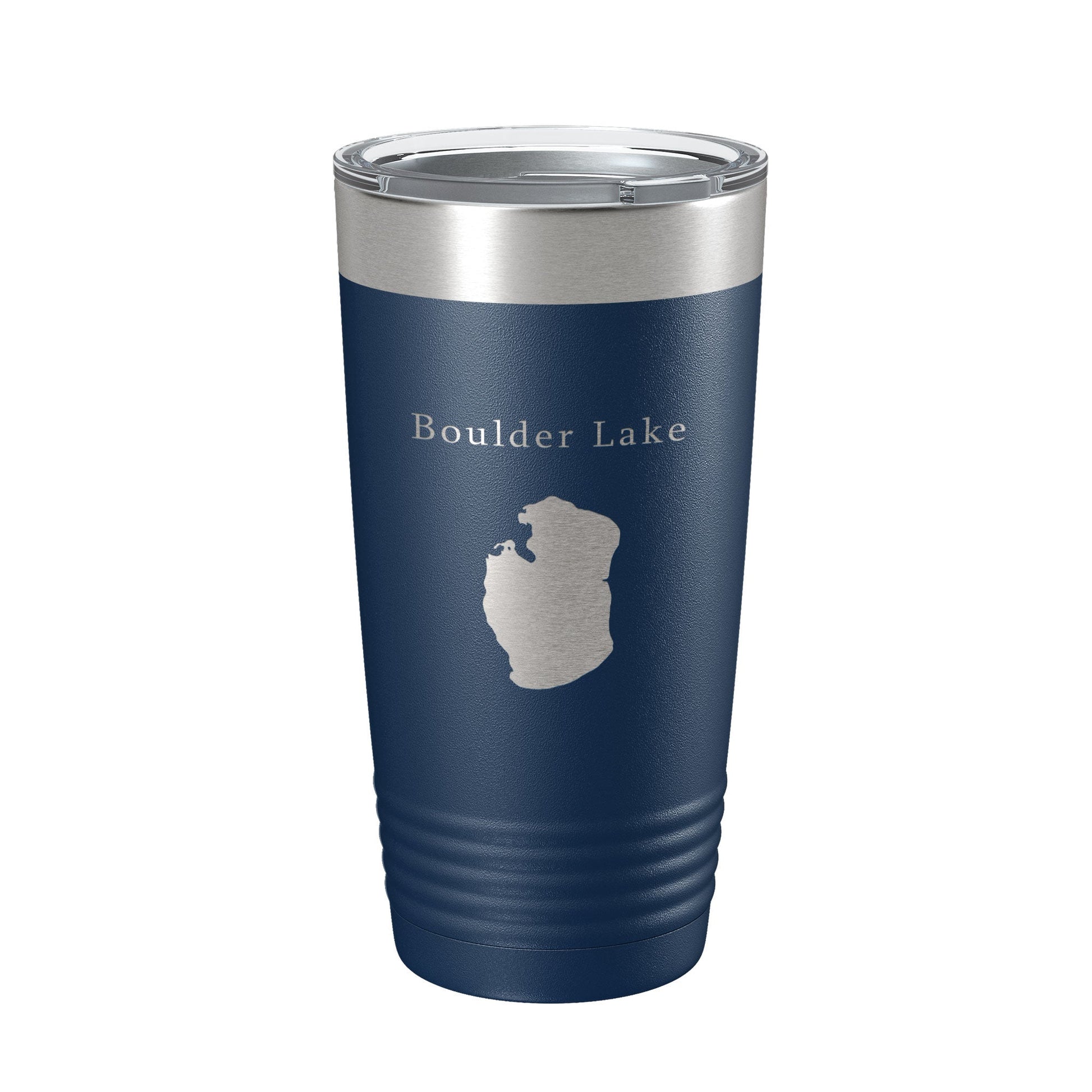 Boulder Lake Map Tumbler Travel Mug Insulated Laser Engraved Coffee Cup Wisconsin 20 oz-2