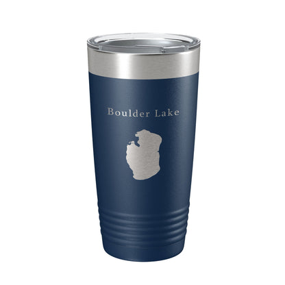 Boulder Lake Map Tumbler Travel Mug Insulated Laser Engraved Coffee Cup Wisconsin 20 oz-8