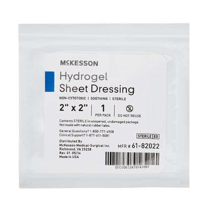 Hydrogel Wound Dressing McKesson Sheet 2 X 2 Inch Sterile