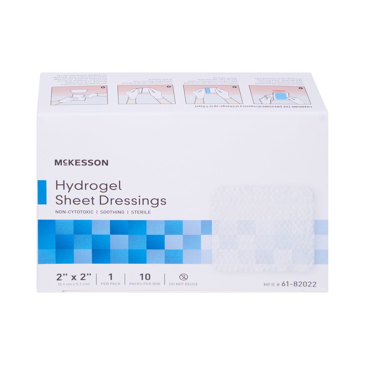 Hydrogel Wound Dressing McKesson Sheet 2 X 2 Inch Sterile