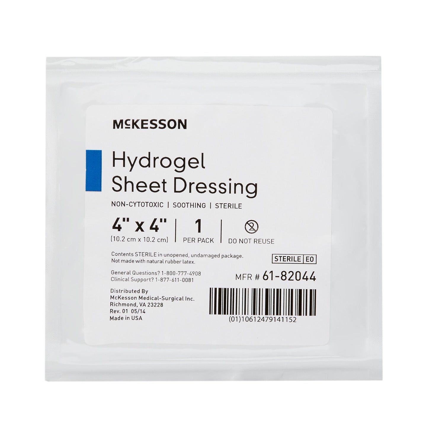 Hydrogel Wound Dressing McKesson Sheet 4 X 4 Inch Sterile