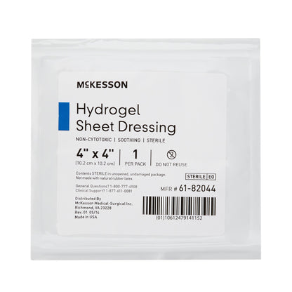 Hydrogel Wound Dressing McKesson Sheet 4 X 4 Inch Sterile