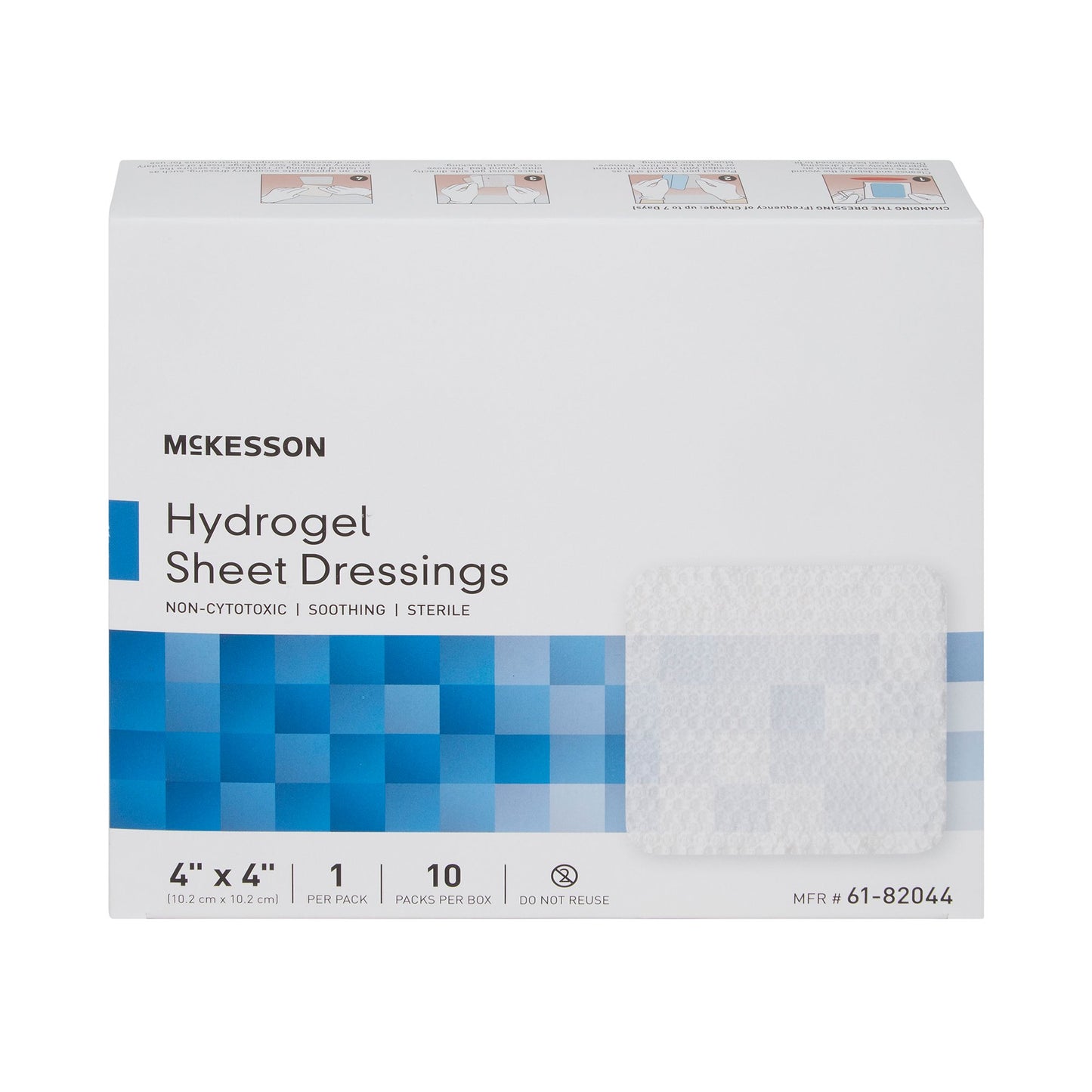 Hydrogel Wound Dressing McKesson Sheet 4 X 4 Inch Sterile