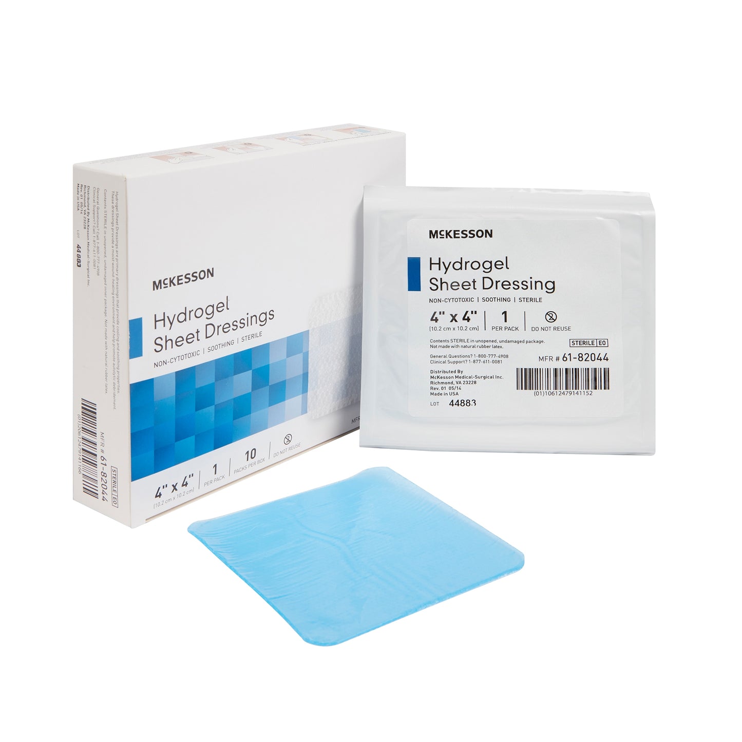 Hydrogel Wound Dressing McKesson Sheet 4 X 4 Inch Sterile