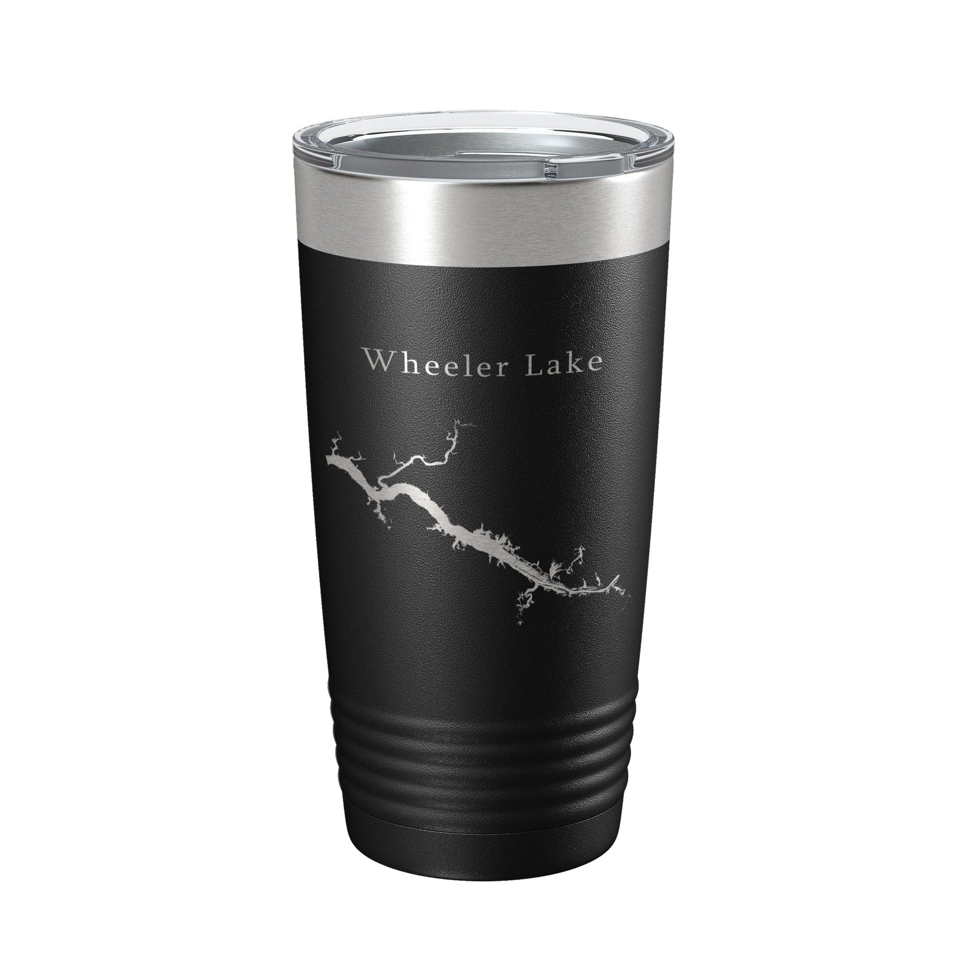 Wheeler Lake Map Tumbler Travel Mug Insulated Laser Engraved Coffee Cup Alabama 20 oz-0