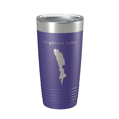 Highland Lake Map Tumbler Travel Mug Insulated Laser Engraved Coffee Cup Westbook Maine 20 oz-15