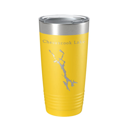 Chesuncook Lake Map Tumbler Travel Mug Insulated Laser Engraved Coffee Cup Maine 20 oz-4